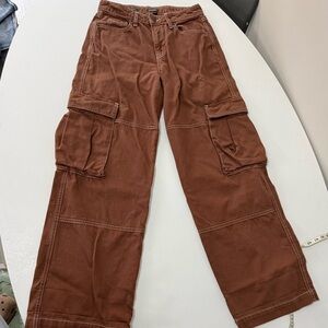 wild fable Brown Men's Cargo Pants with Utility Pockets